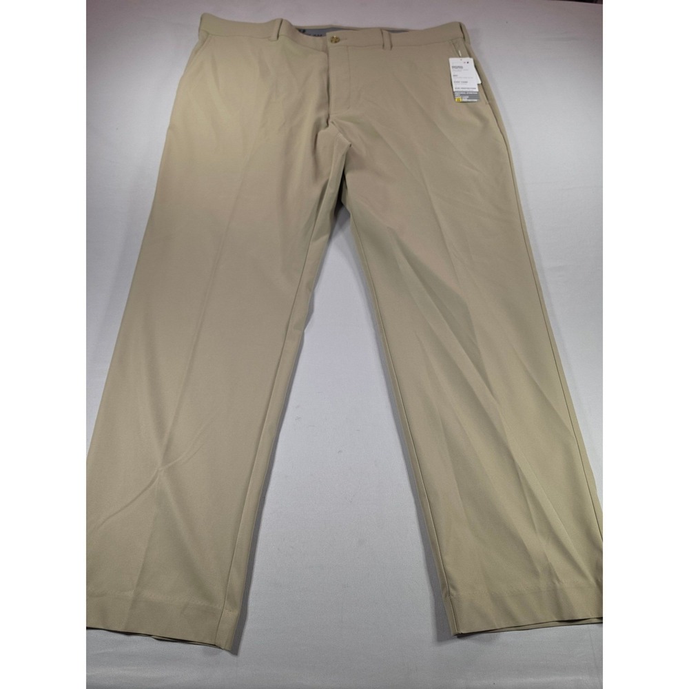 Grand Slam Performance Golf Pants Mens 38x30 Khaki Chinchilla Active Stretch